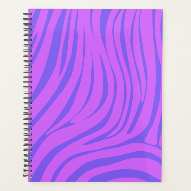 Neon Zebra Pattern Planner Organizer (Front)