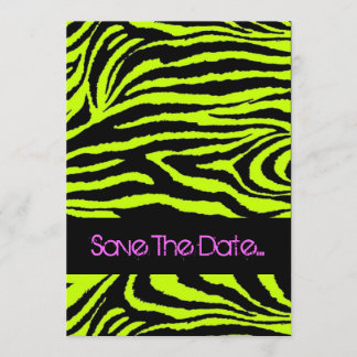 Neon Zebra Sweet 16 Invitation