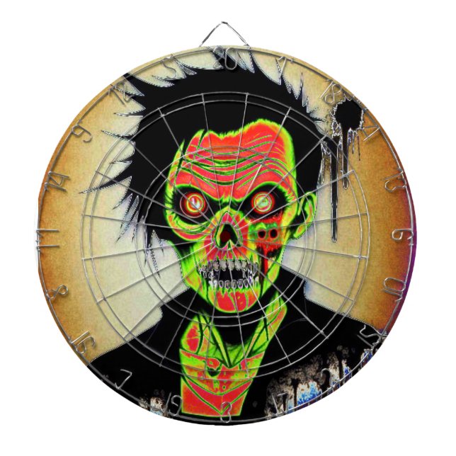 Neon zombie dartboard (Front)