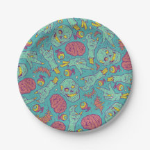 Neon Zombie Paper Cup - Halloween Party