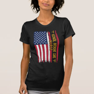 Neonatal Intensive Care Nurse American Flag T-Shirt