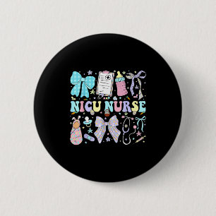 Neonatal intensive care unit coquette nicu nurse 2 inch round button