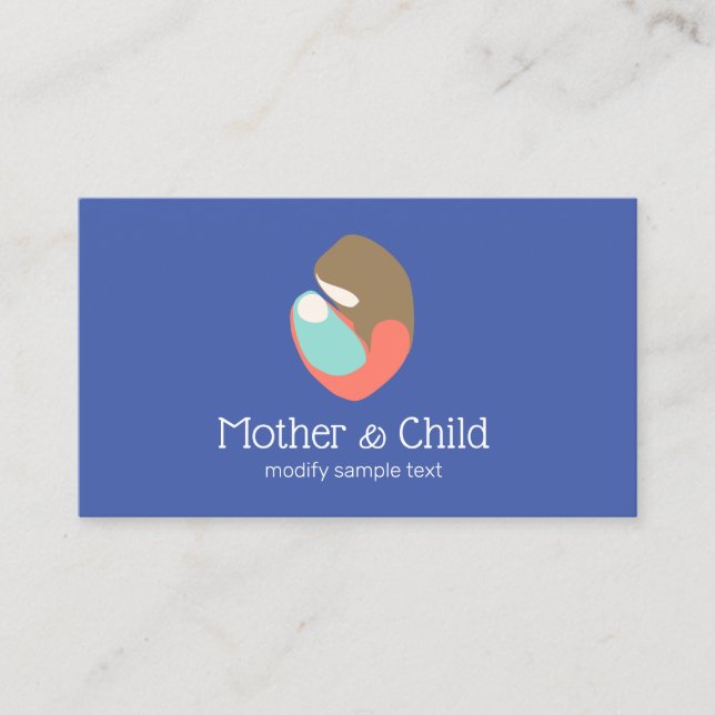 Neonatal Nurse Logo Business Card (Front)