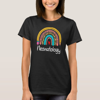 Neonatology Leopard Rainbow Healthcare Doctor Neon T-Shirt