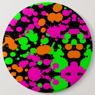 Neoncore Paint Splatter 6 Inch Round Button