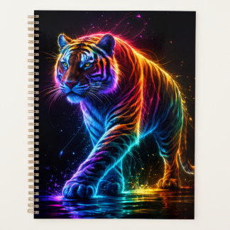 Neonfarbener Tiger Notizbuch