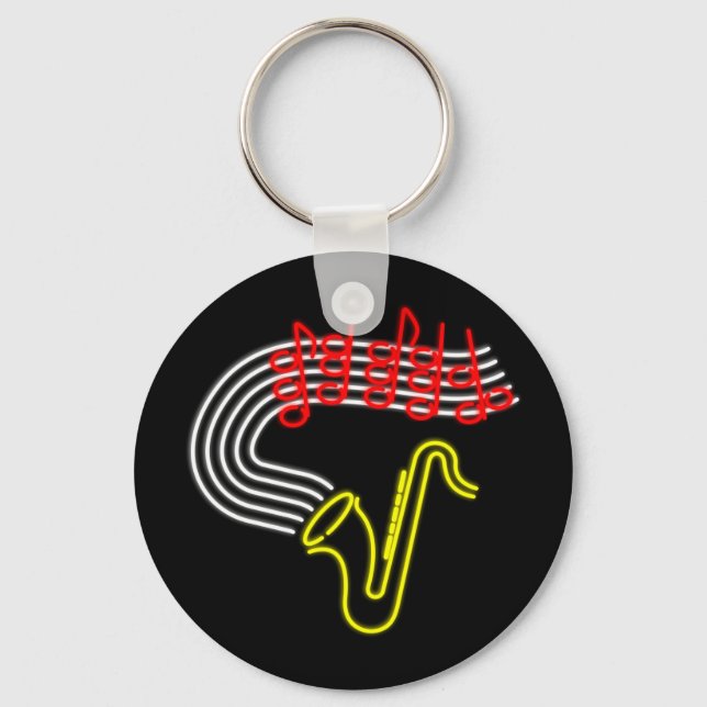 neonsax_Vector_Clipart Keychain (Front)