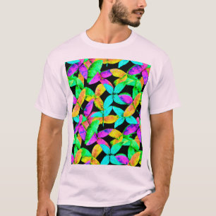 Neonscape Leaf Pattern T-Shirt