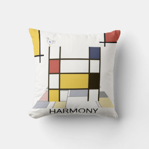 Neoplasticism Art Cool Monogram. Letter H Throw Pillow