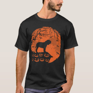 Neopolitan Mastif And Moon Halloween Dog Lover  T-Shirt