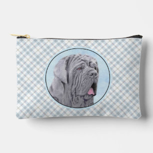 Neopolitan Mastiff Painting Grey Original Dog Art Accessory Pouch