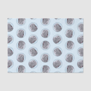 Neopolitan Mastiff Painting Grey Original Dog Art Tissue Paper