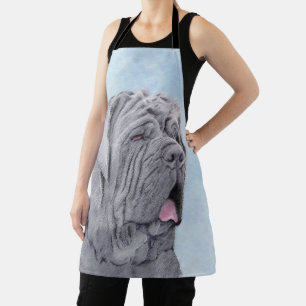 Neopolitan Mastiff Painting - Original Dog Art Apron