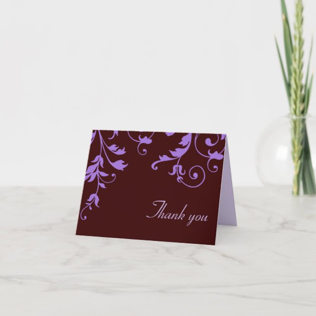 Neopolitan - Thank You Note (Eggplant) Card (Front)