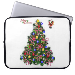 Neoprene Christmas Laptop Sleeve 15 inch, Santa