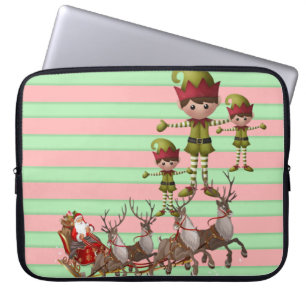 Neoprene Christmas Laptop Sleeve 15 inch, Santa
