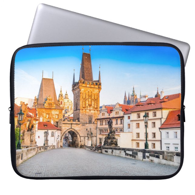 Neoprene Laptop Sleeve 15 inch Prague (Front)
