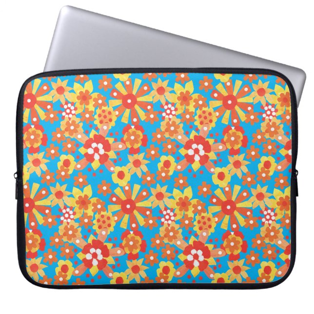 Neoprene Laptop Sleeve, Ditsy Flowers Sleeve (Front)