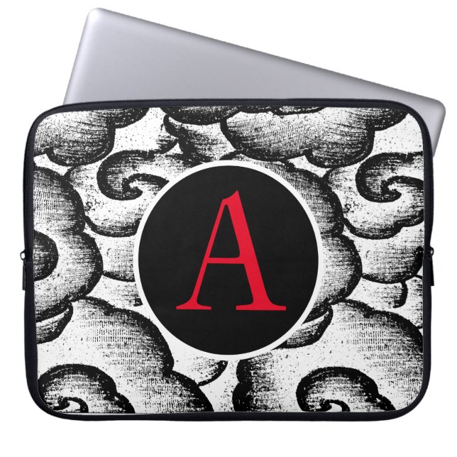 NEOPRENE SLEEVE JAPANESE CLOUD PATTERN DIY TEXT (Front)