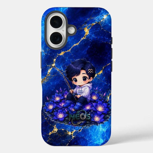 Neos Kawaii Zodiac Acquarius Case-Mate iPhone Case (Back)