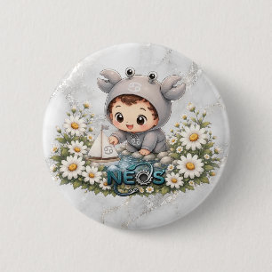 Neos Kawaii Zodiac Cancer 2 Inch Round Button
