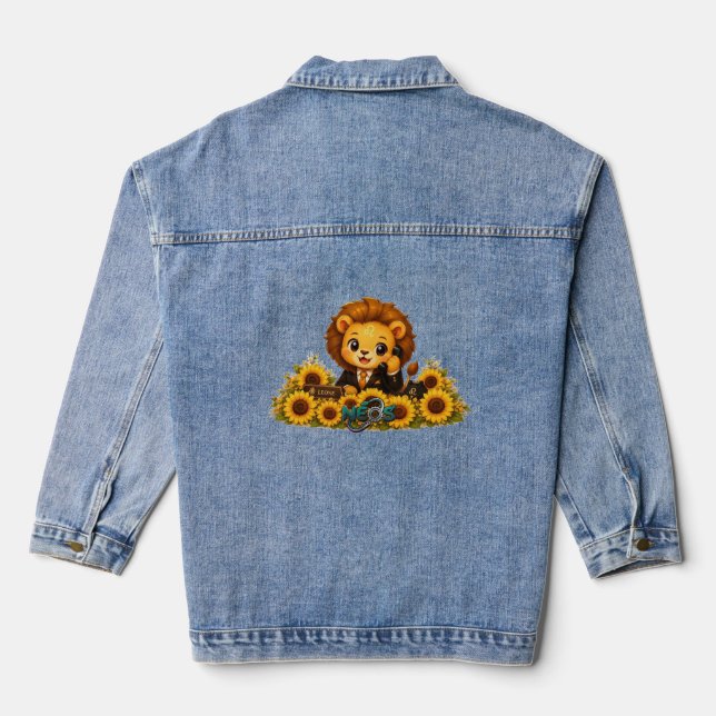 Neos Kawaii Zodiac Leo Denim Jacket (Back)