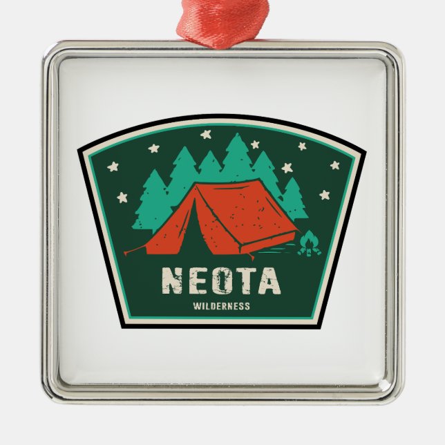 Neota Wilderness Colorado Camping Metal Ornament (Front)