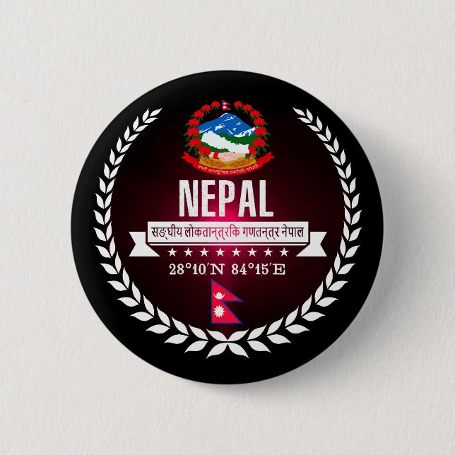 Nepal 2 Inch Round Button (Front)