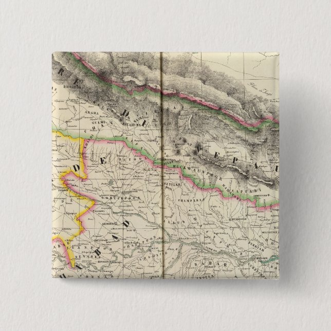 Nepal, Asia 83 2 Inch Square Button (Front)