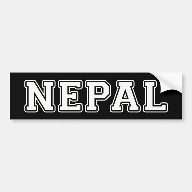 Nepal Bumper Sticker (Front)