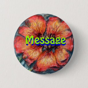 Nepal Cinquefoil Flower Message 2 Inch Round Button