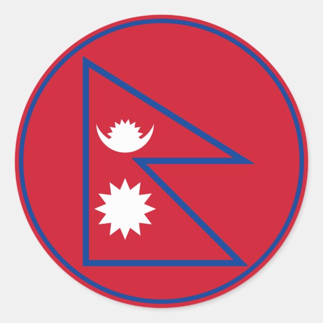 nepal classic round sticker (Front)