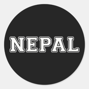 Nepal Classic Round Sticker