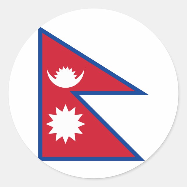 nepal classic round sticker (Front)