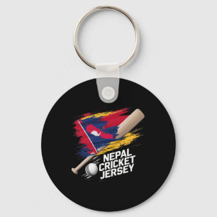 Nepal Cricket Jersey Cricket Flag Of Nepal 4 Keychain