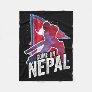Nepal Cricket Jersey Nepali Flag Supporter Cricket Fleece Blanket