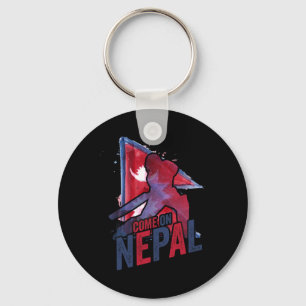 Nepal Cricket Jersey Nepali Flag Supporter Cricket Keychain