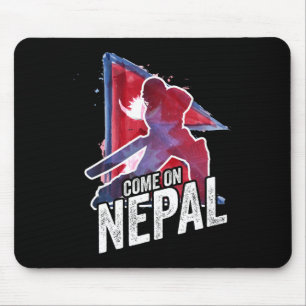 Nepal Cricket Jersey Nepali Flag Supporter Cricket Mouse Pad