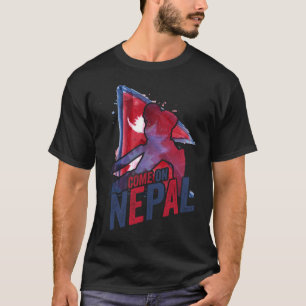 Nepal Cricket Jersey Nepali Flag Supporter Cricket T-Shirt