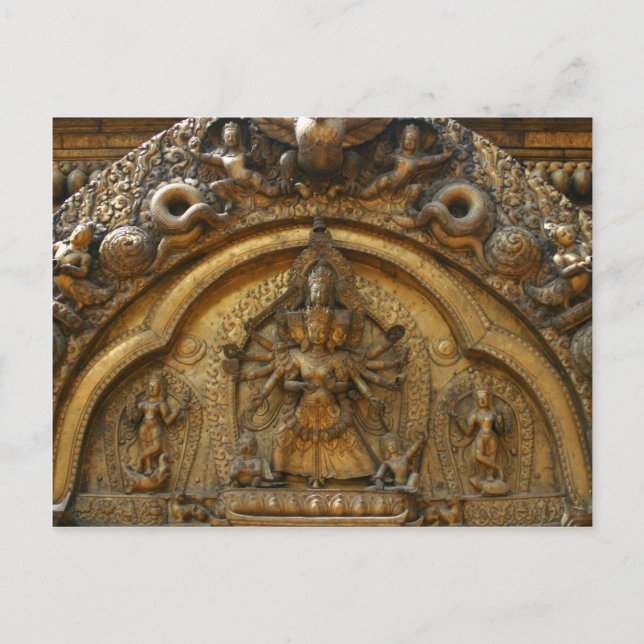 Nepal Deity Carving Postcard (Front)