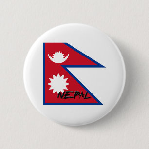 Nepal Flag 2 Inch Round Button