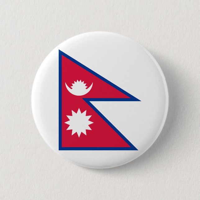 Nepal Flag 2 Inch Round Button (Front)