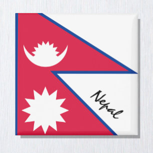 Nepal flag & Asia holiday/sports fans Magnet