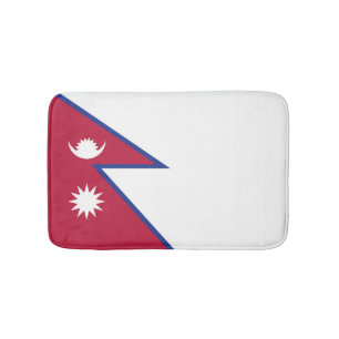Nepal flag bath mat