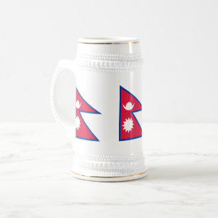 Nepal Flag Beer Stein