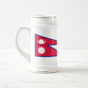 Nepal Flag Beer Stein