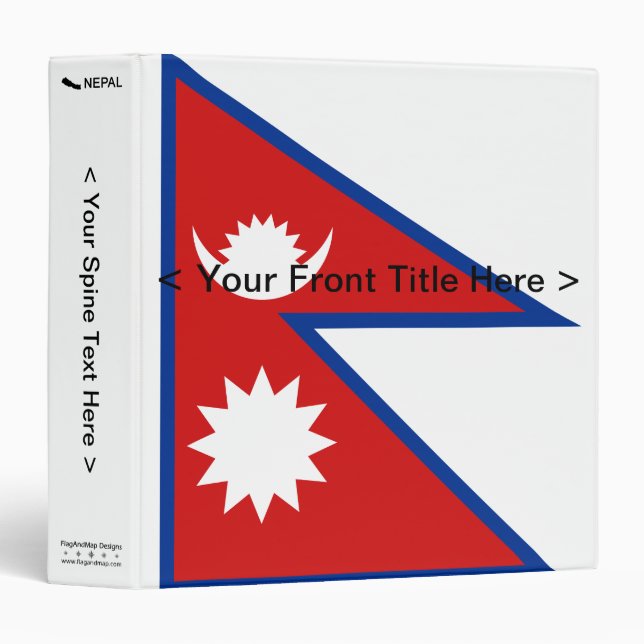 Nepal Flag Binder (Front/Spine)