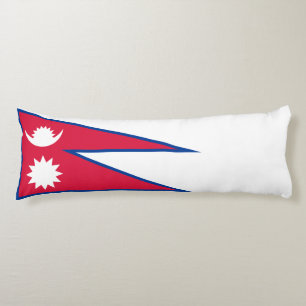 Nepal Flag Body Pillow