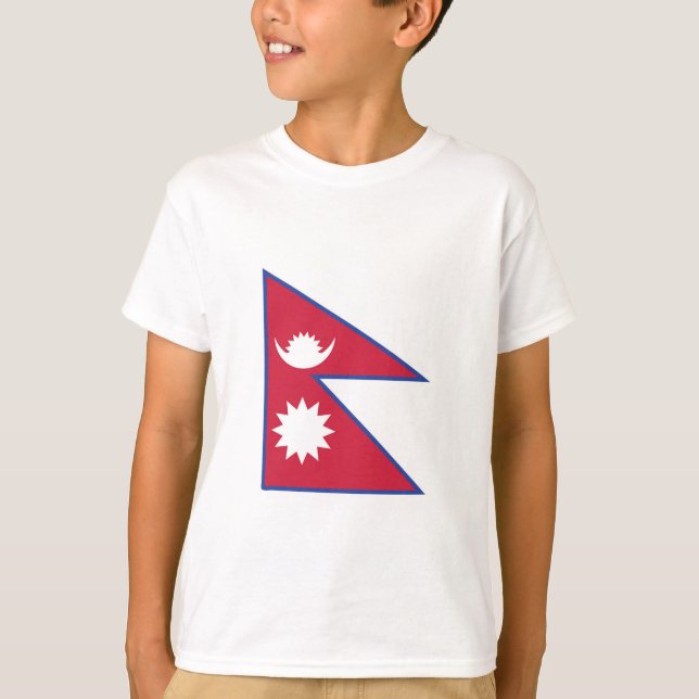 Nepal Flag Emblem T-Shirt (Front)