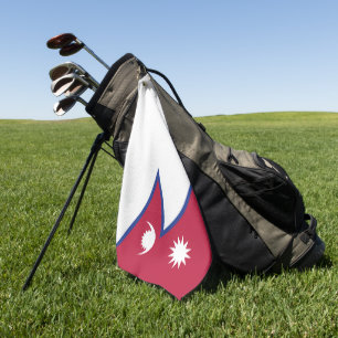 Nepal flag golf towel